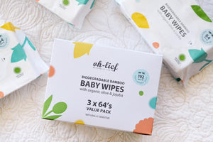Bulk Biodegradable Bamboo Baby wipes 192’s