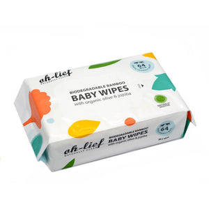 Biodegradable Bamboo Baby wipes 64’s