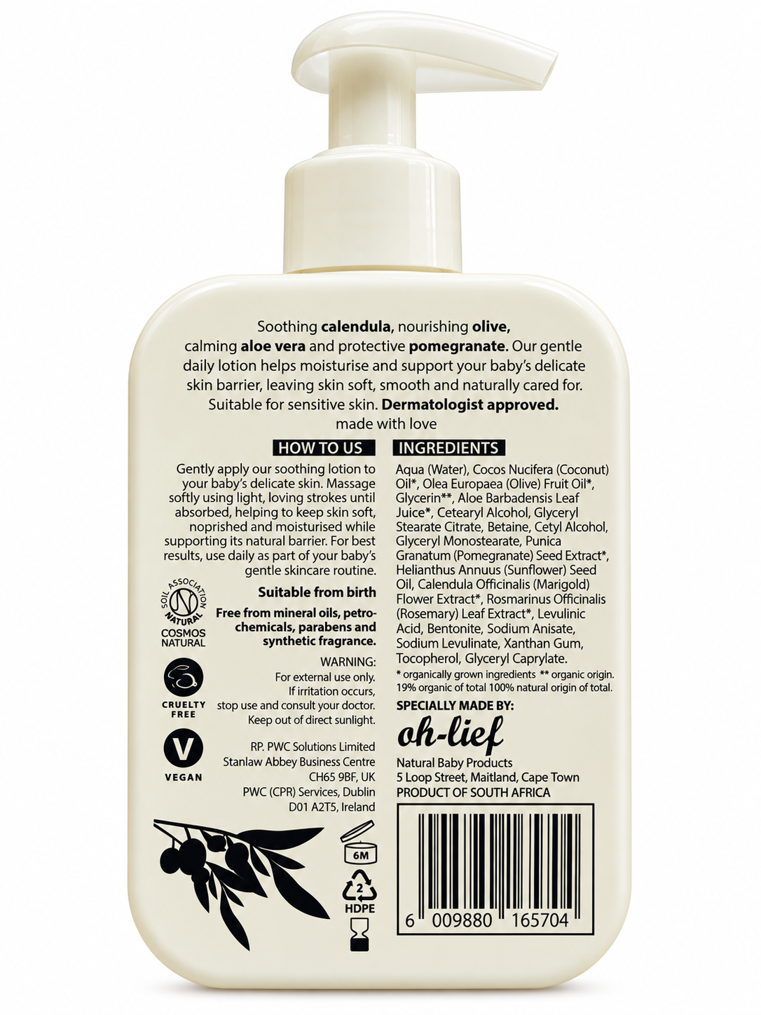 Oh-lief Gentle Baby Lotion - 250ml