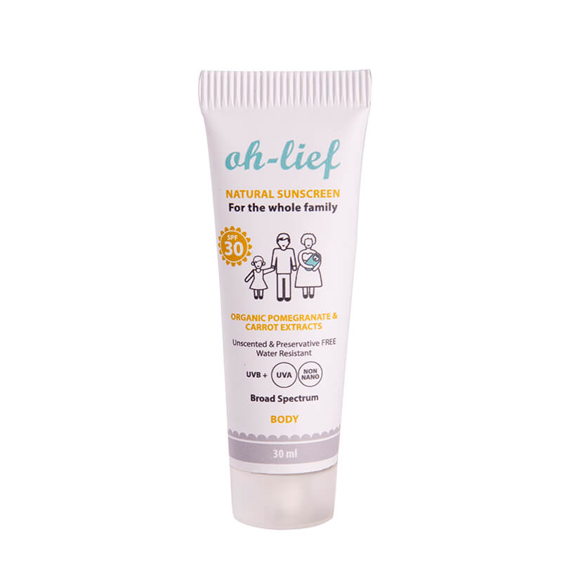 Oh-Lief Natural Body Sunscreen -30ml